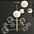 Modern Pellet Chandelier 3D model small image 1