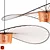 Sleek Circle Pendant Light Fixture 3D model small image 2