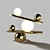 InoDesign Balance 43.418: Modern Table Lamp with Gold Metal Frame 3D model small image 1