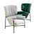 Caristo High Back Armchair 3D model small image 1