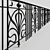 Elegant Iron Fence 3D model small image 2