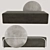 Seccolo Horizon: Versatile Velvet Sofa 3D model small image 3