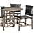 Elegant Addison Dining Set 3D model small image 1