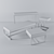 Reflective Glamour: Eichholtz Beverly Hills Tables 3D model small image 3