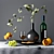 Luxe Still Life: Fruits, Dishes & Cognac 3D model small image 1