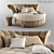 Elegant Round Bed - Vray & Corona - FBX Files 3D model small image 1