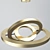 Luxury Golden Pendant Ring 3D model small image 1