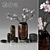 Elegant Ceramic Vase Decor Set 3D model small image 1