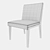 Modern Hampton Dining Side Chair 3D model small image 3