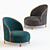 Clan Milano 2019 PIPE Armchair: Elegant Design 3D model small image 1