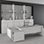 Executive Office Furniture Set 3D model small image 3