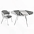 Modern Dining Set: Portello Chair & Frank Table 3D model small image 3