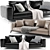 Modern Flexform Ettore Sofa 3D model small image 1