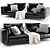 Modern Flexform Ettore Sofa 3D model small image 2