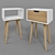 Sleek Wood Side Table 3D model small image 1