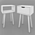 Sleek Wood Side Table 3D model small image 3