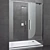 Elegant Sliding Shower Room with Grohe Set 3D model small image 1
