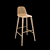 Sleek Bar Chair for Corona Render 3D model small image 1