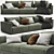 Elegant Poliform Bristol Sofa 3D model small image 1