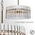 Elegant 4-Light Brass Pendant Chandelier 3D model small image 1