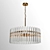 Elegant 4-Light Brass Pendant Chandelier 3D model small image 2