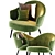 Elegant Charlotte Armchair 3D model small image 2