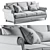 Elegant Bernhardt Brae Sofa 3D model small image 3