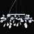 Evita Modern Black Chandelier 3D model small image 2