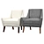 Elegant Terrell Armchair: Contemporary Comfort 3D model small image 1