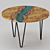Rustic River Slab Table 3D model small image 1
