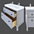 Modern Grey Wash Basin with Drawers - IKEA HEMNES 3D model small image 1