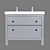 Modern Grey Wash Basin with Drawers - IKEA HEMNES 3D model small image 2