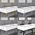 Modern 160cm Black Metal Bathroom Furniture 3D model small image 3