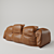 Stylish Maralunga Leather Sofa 3D model small image 3