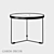 Contemporary Marble Metal Coffee Table 3D model small image 1