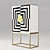 Sleek Op Art Bar Cabinet 3D model small image 2