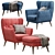 Elegant Armchair Set - Aria MP 3D model small image 1