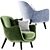 Poliform Mad Queen Armchair: Timeless Elegance 3D model small image 2