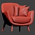 Poliform Mad Queen Armchair: Timeless Elegance 3D model small image 3