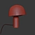 Kokeshi Desk Lamp: Sleek Wood & Glass Design 3D model small image 2
