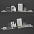 Elegant Candle Decor Set 3D model small image 1