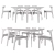 Elegant Verona Dining Table & Samurai Chair 3D model small image 2
