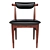 Custom Leather and Wood Chair 3D model small image 2