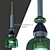 Elegant Green Pendant Necklace 3D model small image 1
