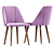 Elegant Creggan Dining Chairs 3D model small image 3