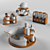 Modern Porcelain Kitchen Set 3D model small image 2