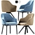 Elegant Remus Dining Chair Set 3D model small image 1