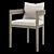 RH Balmain Dining Armchair | Elegant and Comfortable 3D model small image 1