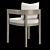 RH Balmain Dining Armchair | Elegant and Comfortable 3D model small image 2