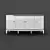 RIMINI White Gloss Lacquer Buffet 3D model small image 1